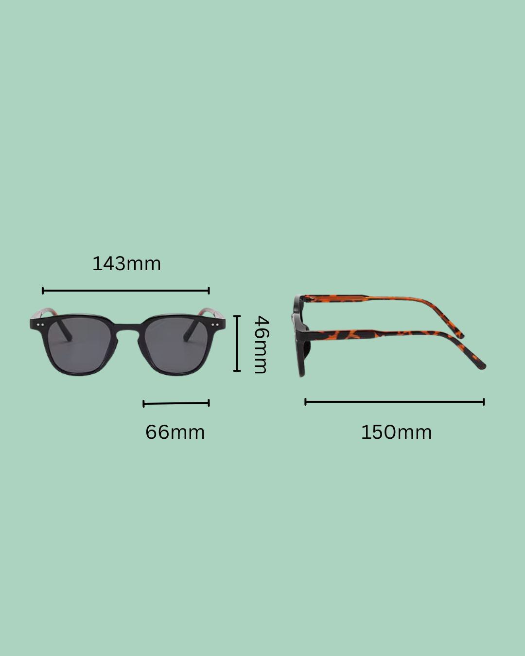 Black Cosmic Sunglasses